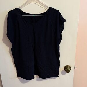 United Colors Of Benetton Black Short Sleeve Top